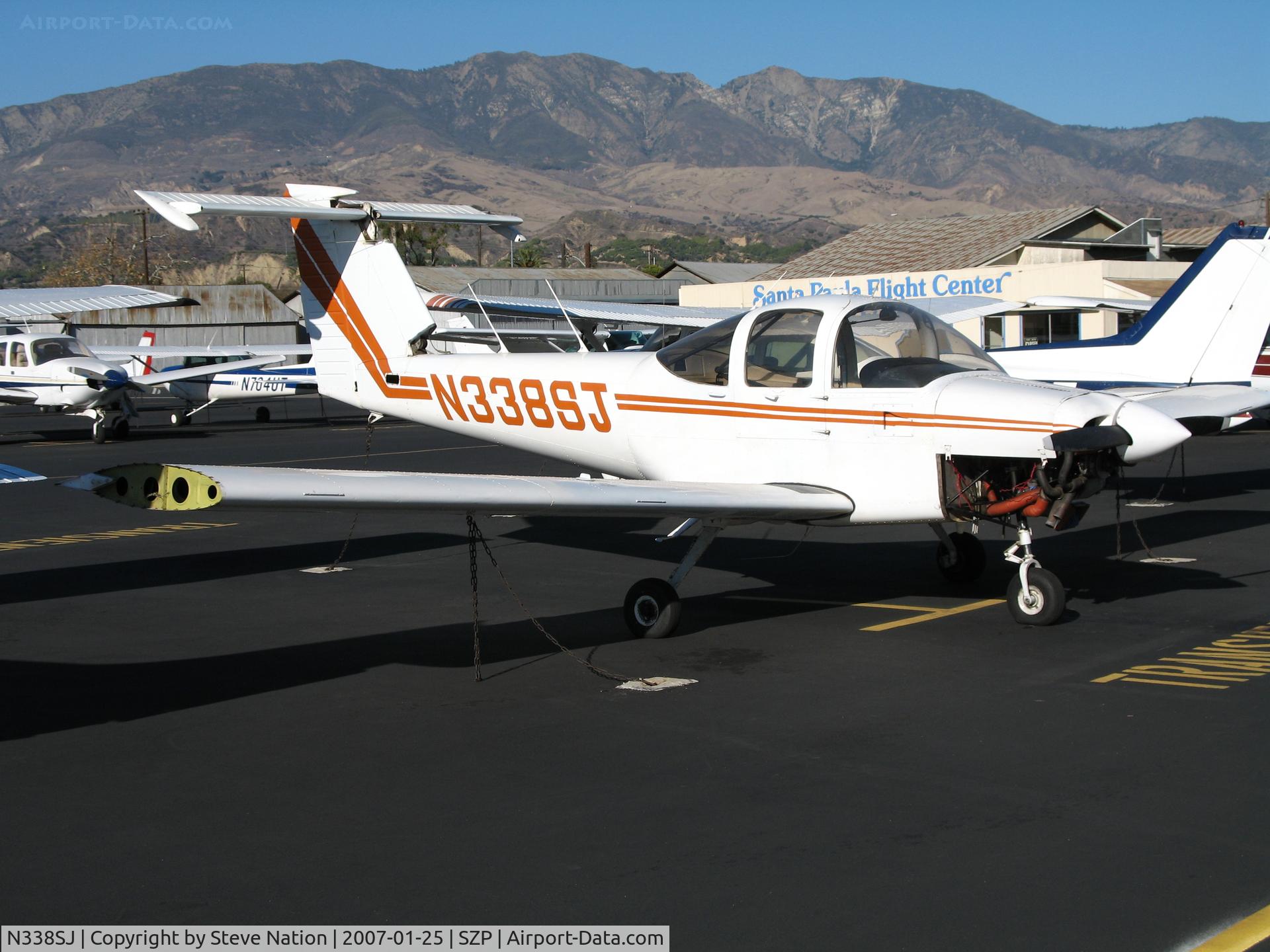 N338SJ, 1979 Piper PA-38-112 Tomahawk C/N 38-79A0500, Piper PA-38-112 missing panels @ Santa Paula Airport, CA