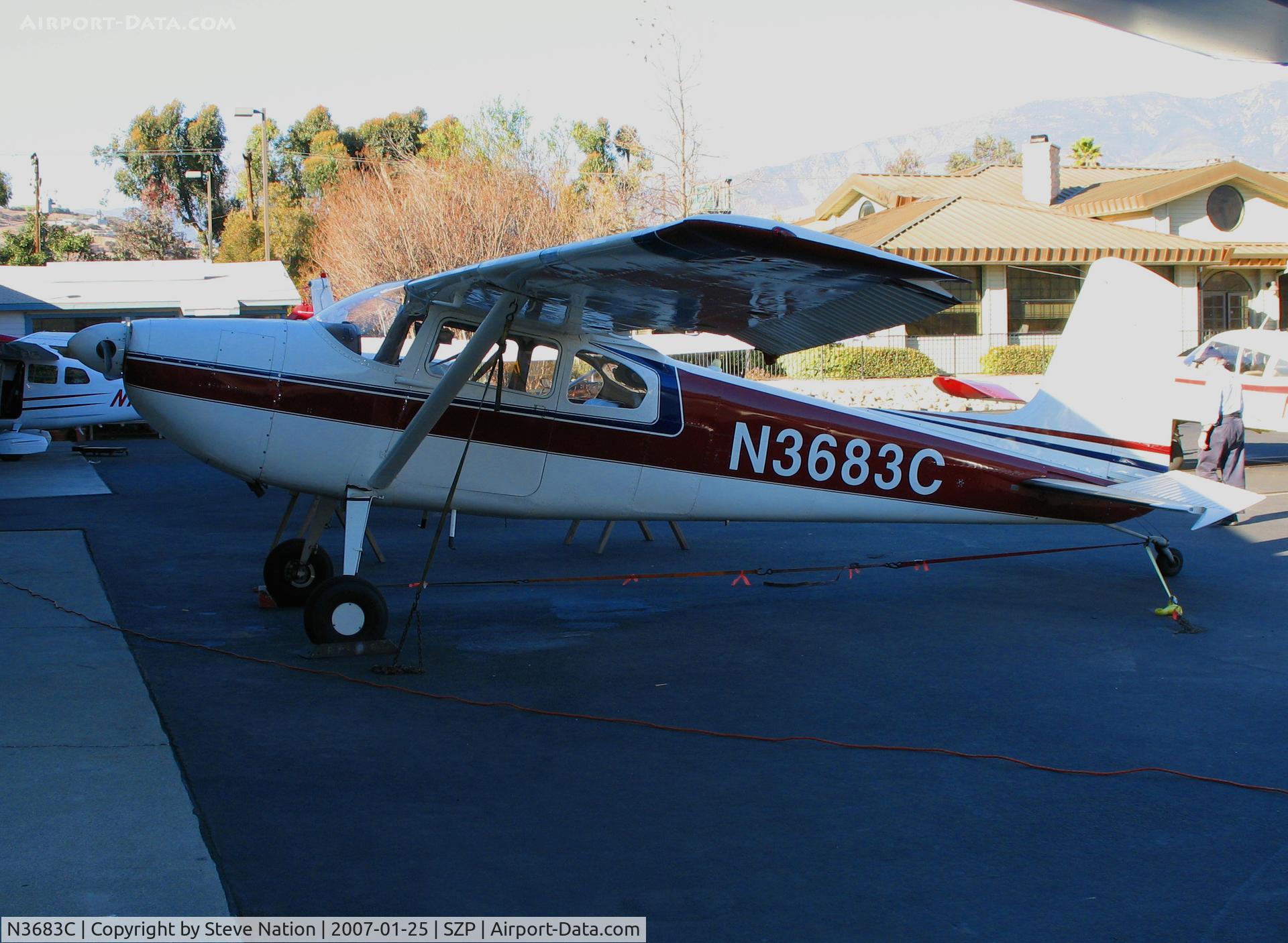 N3683C, 1954 Cessna 180 C/N 31182, Port side view of 1954 Cessna 180 @ Santa Paula Airport, CA