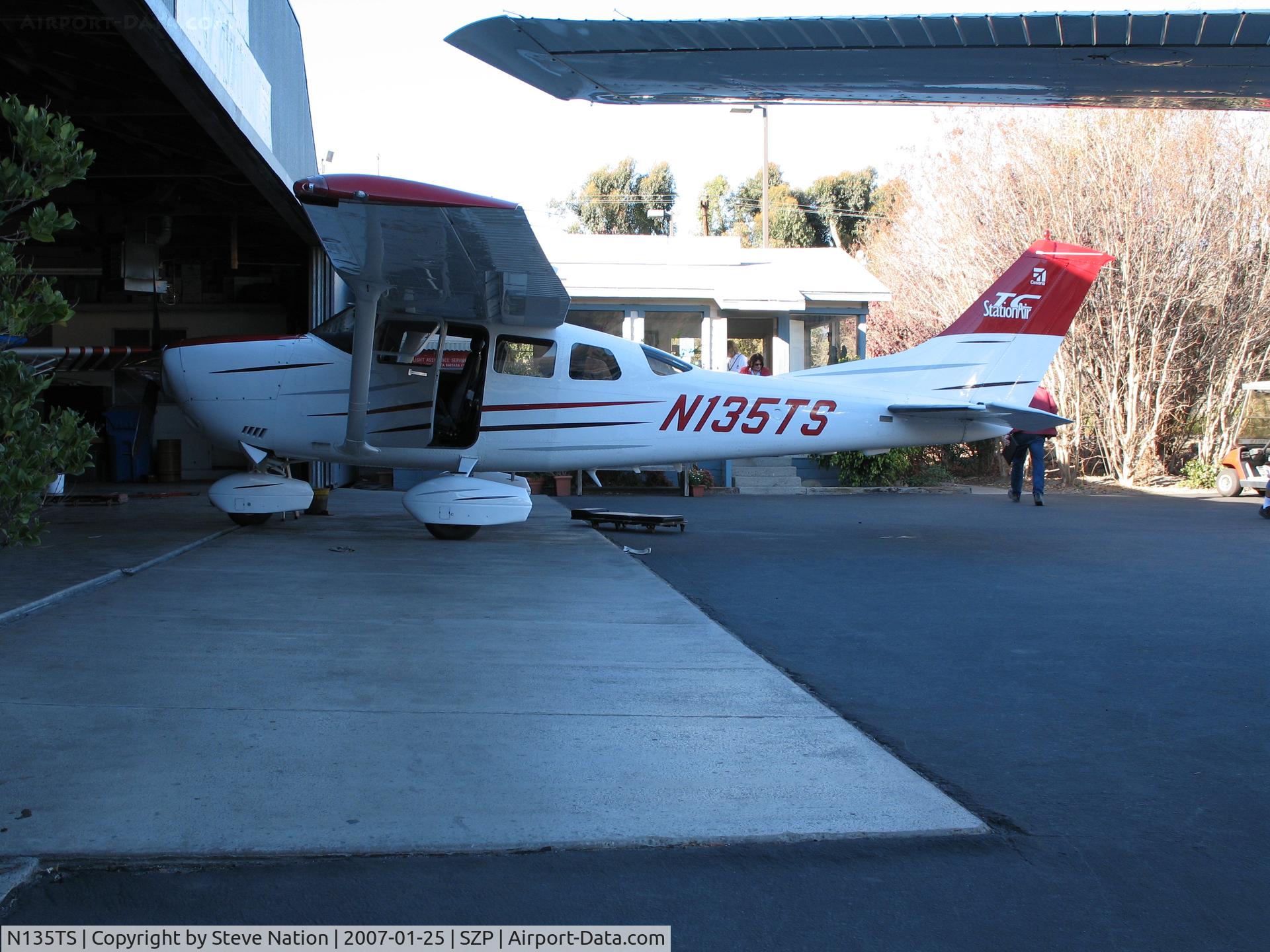 N135TS, 2003 Cessna T206H Turbo Stationair C/N T20608413, DT Equipment's sparkling 2003 Cessna T206H @ Santa Paula Airport, CA