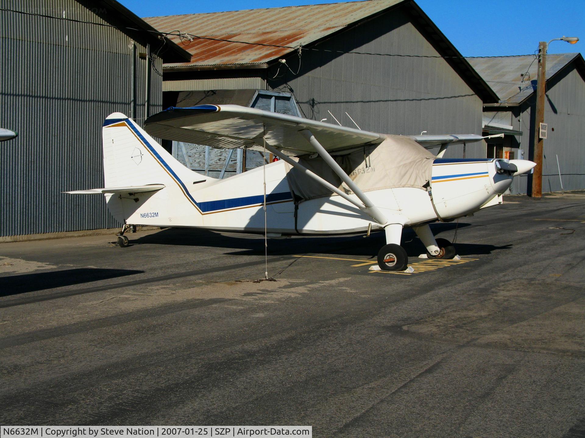 N6632M, 1948 Stinson 108-3 Voyager C/N 108-4632, 1948 Stinson 108-3 with cover @ Santa Paula Airport, CA