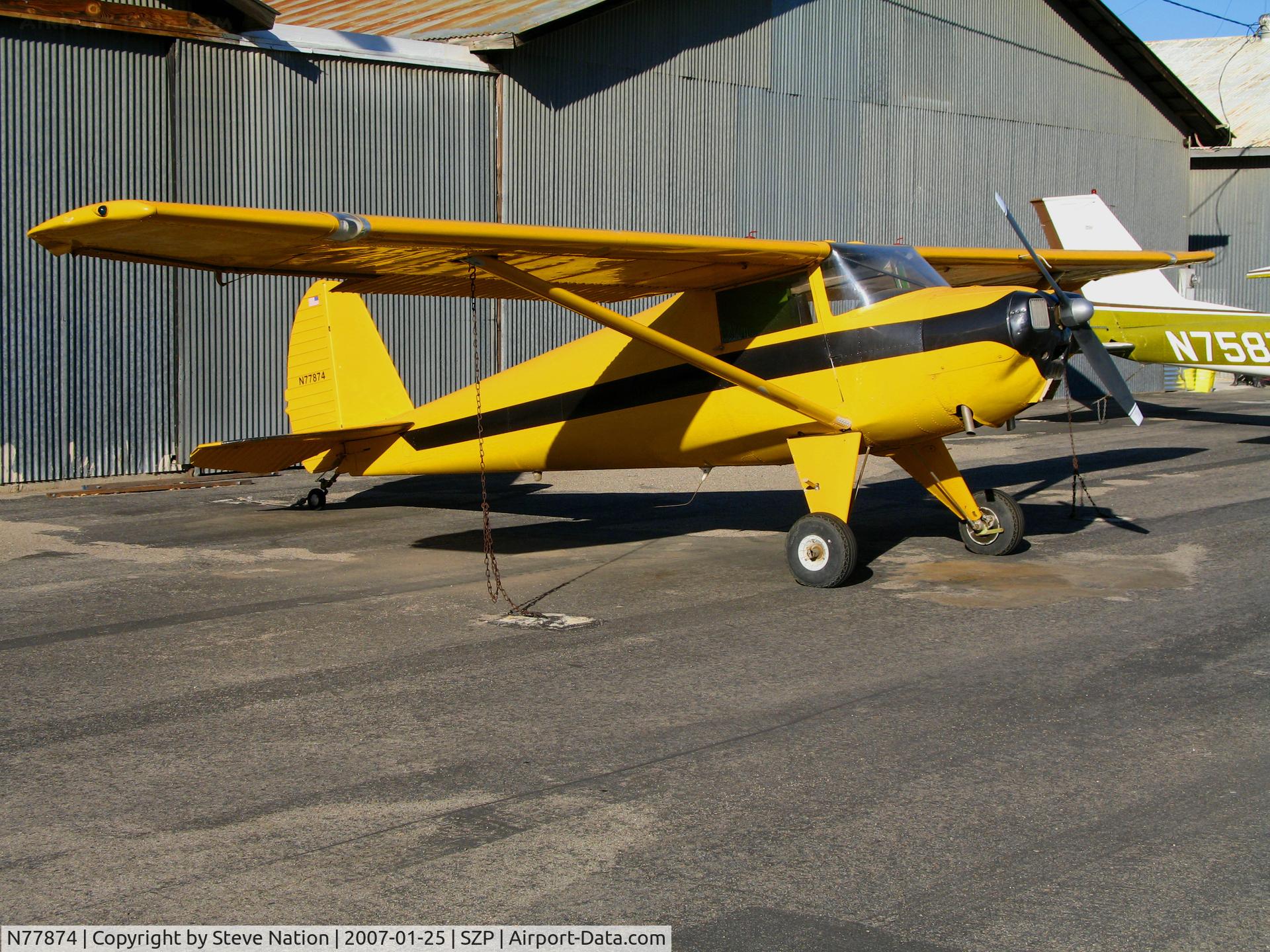 N77874, 1946 Luscombe 8A C/N 3601, 1946 Lucombe 8A @ Santa Paula Airport, CA