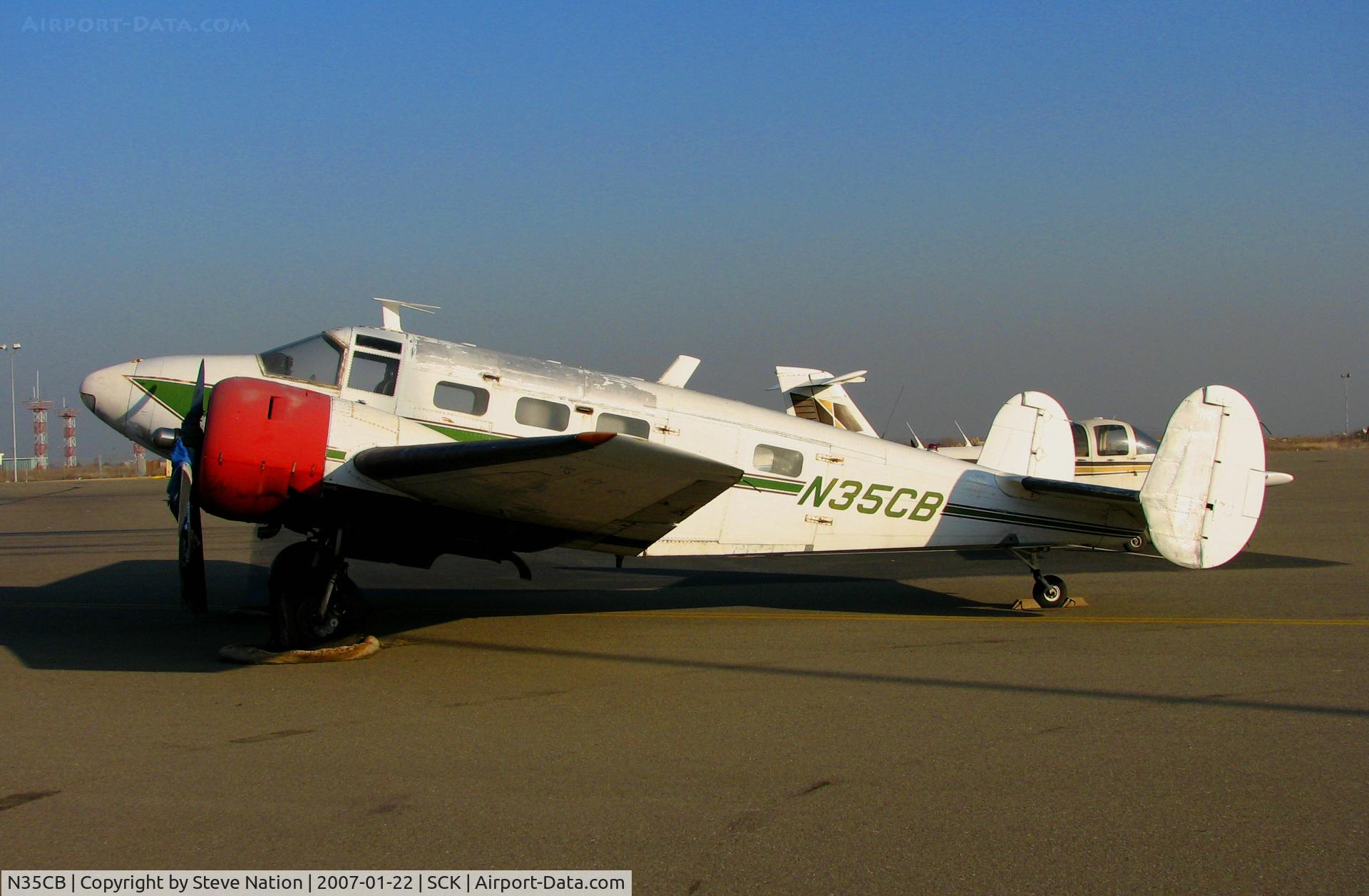 N35CB, 1952 Beech C-45H Expeditor C/N AF-745, Remanufactured Beech C-45H @ Stockton Municipal Airport, CA