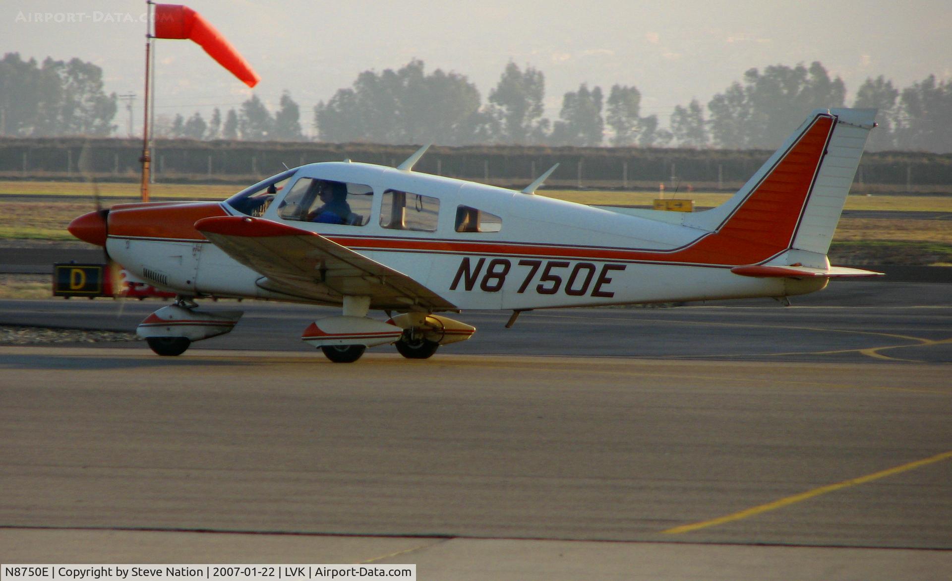 N8750E, 1976 Piper PA-28-181 C/N 28-7690197, Flying Particles 1976 Piper PA-28-181 taxying @ Livermore Municipal Airport, CA