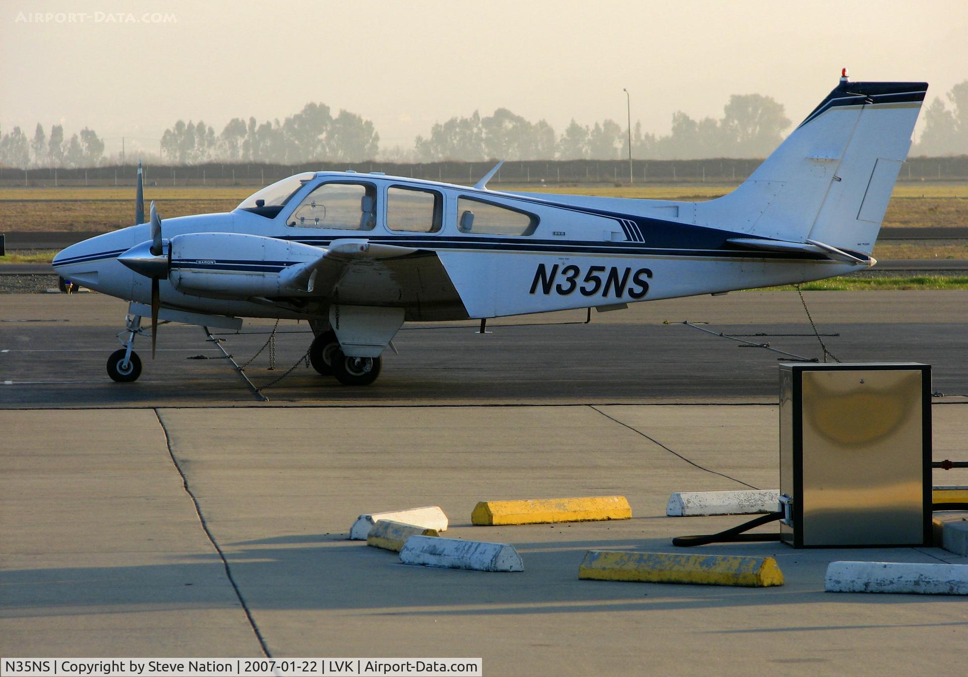 N35NS, 1975 Beech B-55 C/N TC-1827, Silicon Valley Precision Inc. 1975 Beech B-55 Baron @ Livermore Municipal Airport, C