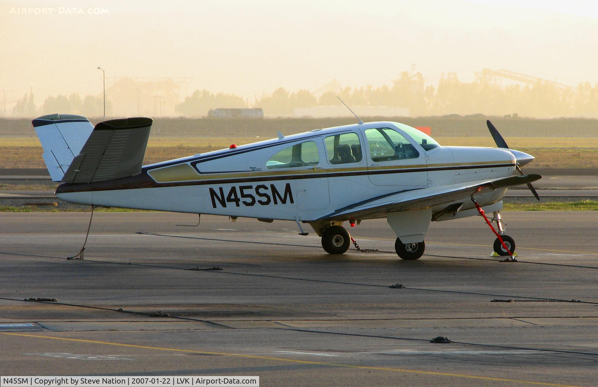 N45SM, 1963 Beech P35 Bonanza C/N D-7301, 1963 Beech P35 visiting from Granite Bay, CA @ Livermore Municipal Airport, CA