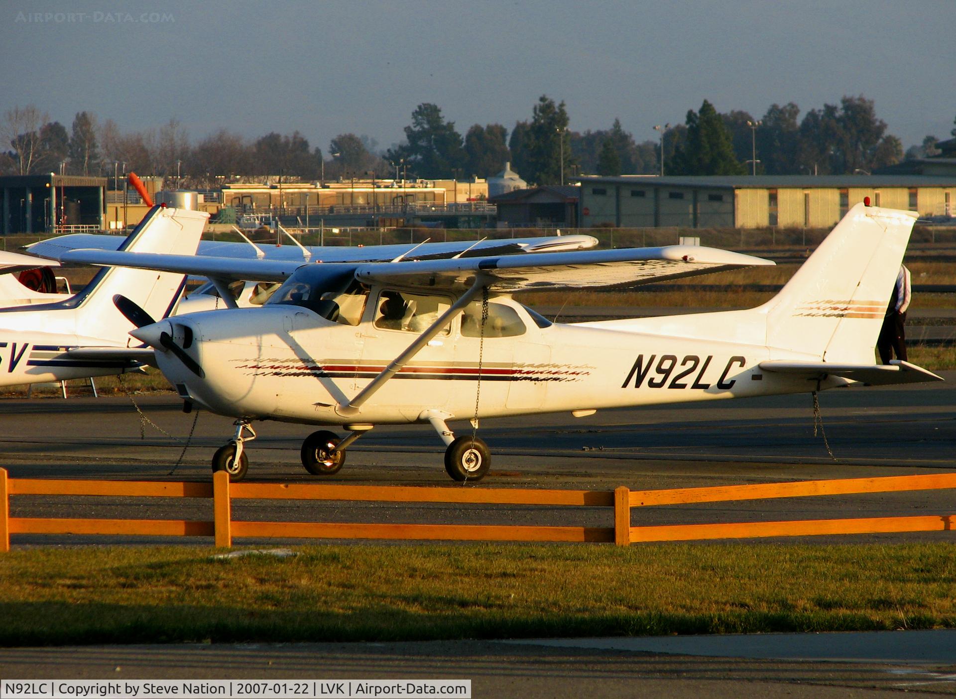 N92LC, 1997 Cessna 172R C/N 17280153, Christiansen Aviation 1997 Cessna 172R in late afternoon sun @ Livermore Municipal Airport, C