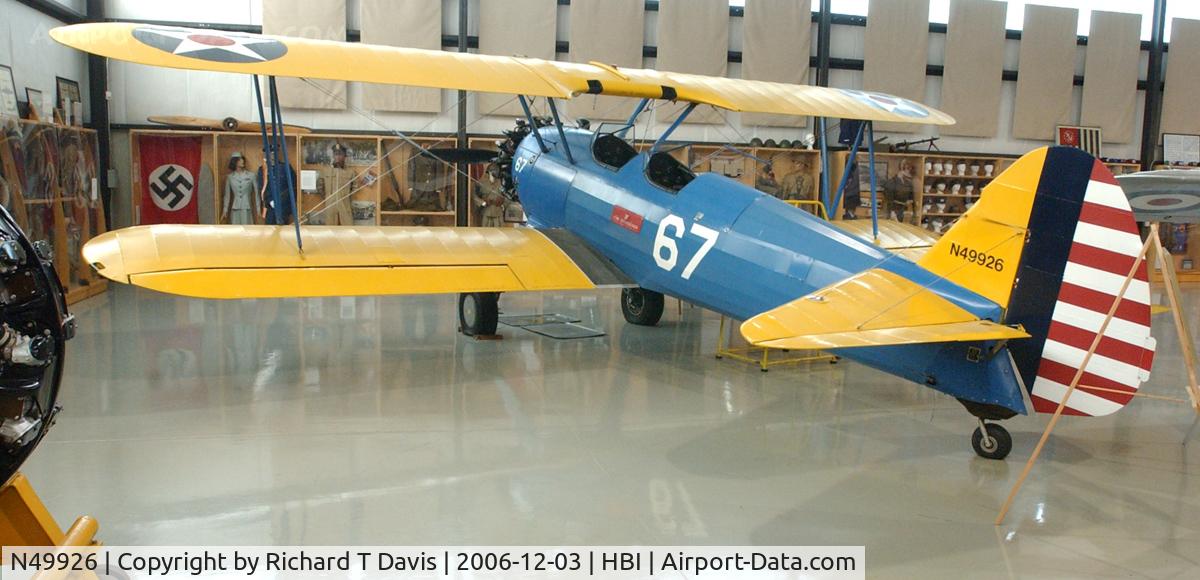 N49926, Boeing A75N1(PT17) C/N 75-808, Boeing A75 N1 at the N.C. Aviation Museum in Asheboro N.C.