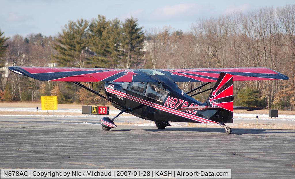 N878AC, 2001 American Champion 8KCAB Decathlon C/N 878-2001, One of two of these planes at ASH today!