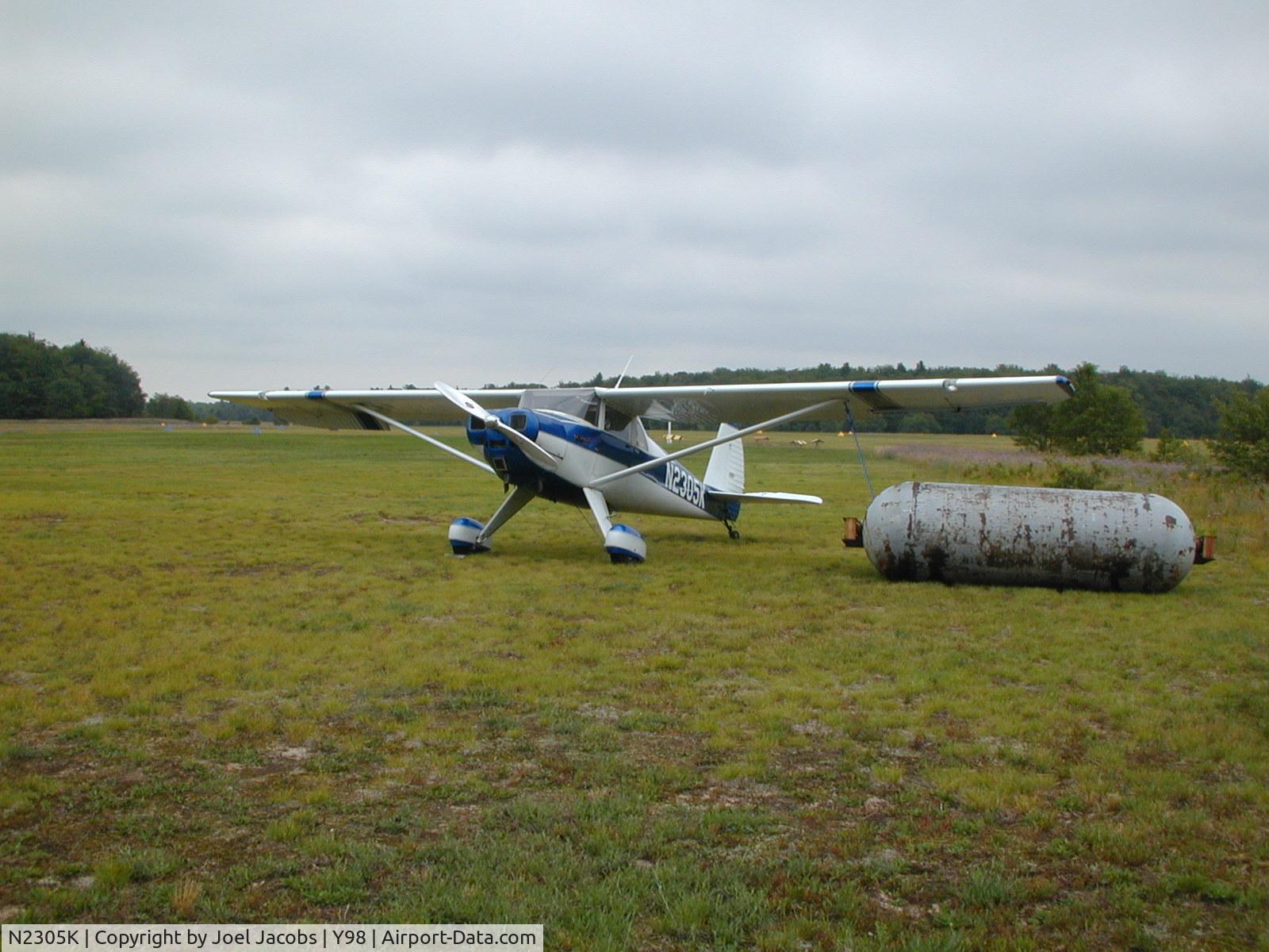 N2305K, 1947 Luscombe 8E Silvaire C/N 5032, N2305K at Grand Marais MI  2001
