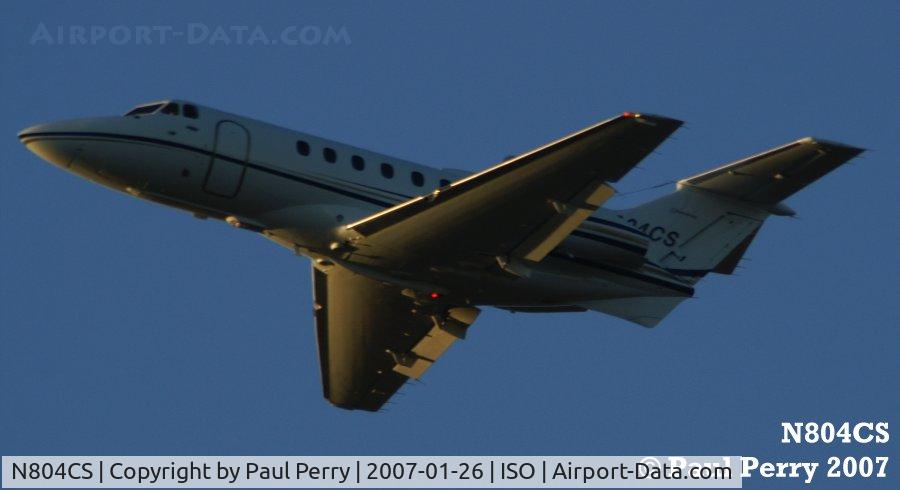 N804CS, 1980 British Aerospace HS.125-700A C/N NA0266, Catching the setting sun on her belly