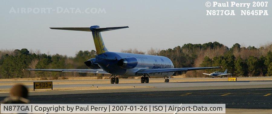 N877GA, 1994 McDonnell Douglas MD-83 (DC-9-83) C/N 53467, Not exactly clash of the titans, just showing some local color before the flight