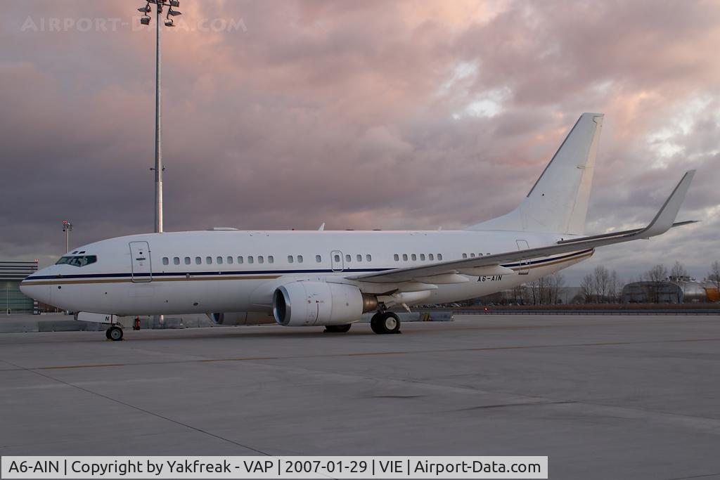 A6-AIN, 1999 Boeing 737-7Z5 BBJ C/N 29268, UAE Government Boeing 737-700