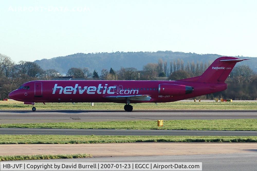 HB-JVF, 1993 Fokker 100 (F-28-0100) C/N 11466, Helvetic