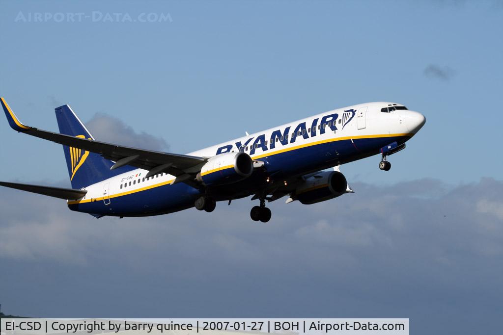EI-CSD, 1999 Boeing 737-8AS C/N 29919, RYANAIR 737