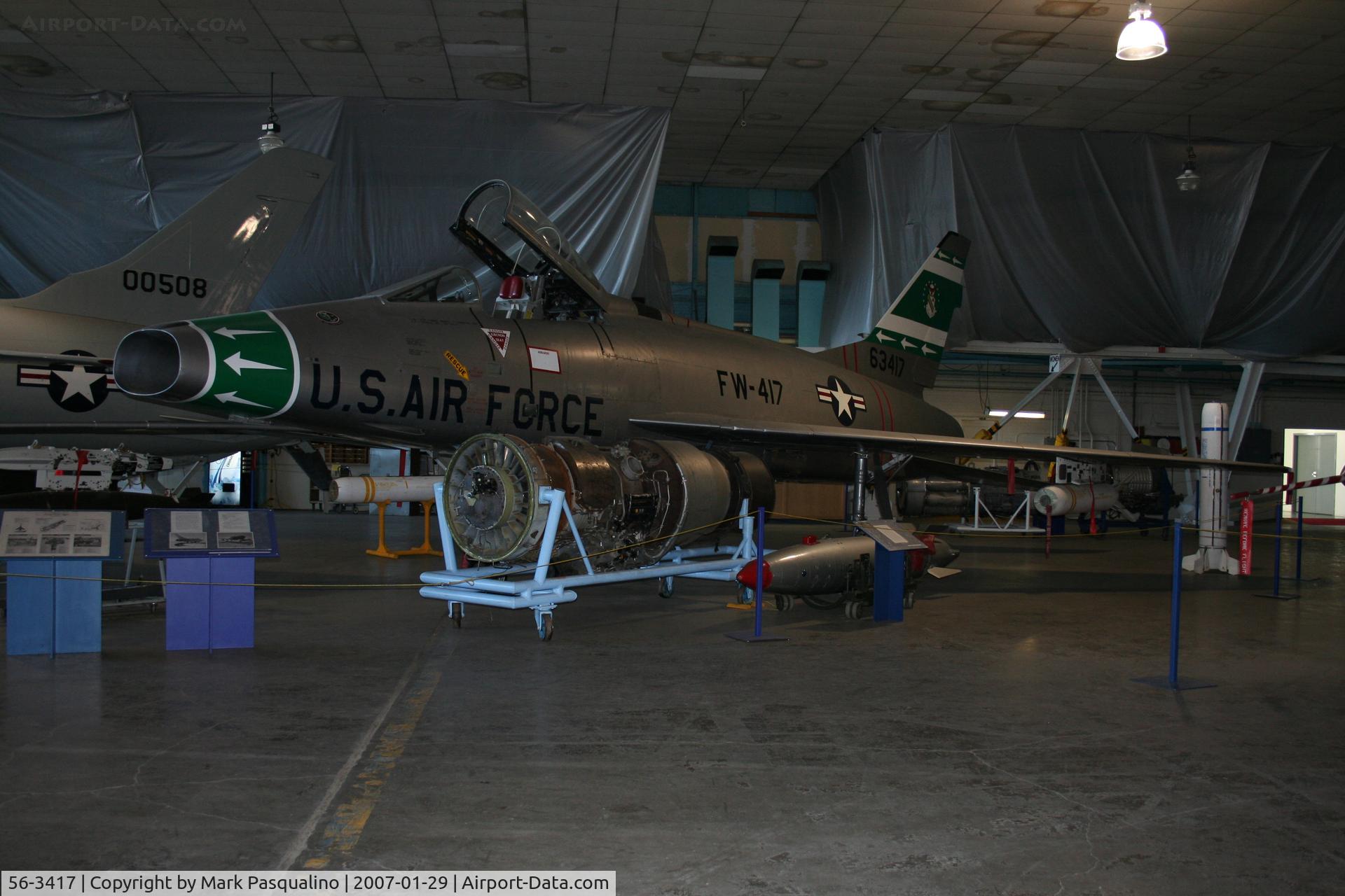 56-3417, North American F-100D  Super Sabre C/N 245-67, F-100D