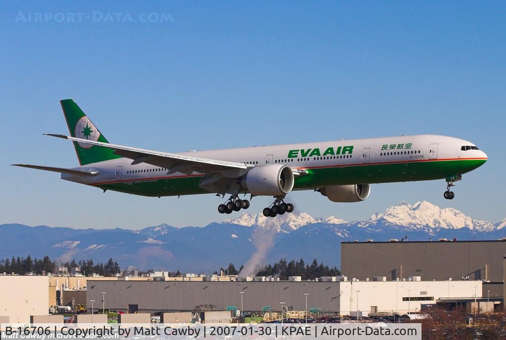B-16706, 2007 Boeing 777-35E/ER C/N 33750, First flight from Paine Field
