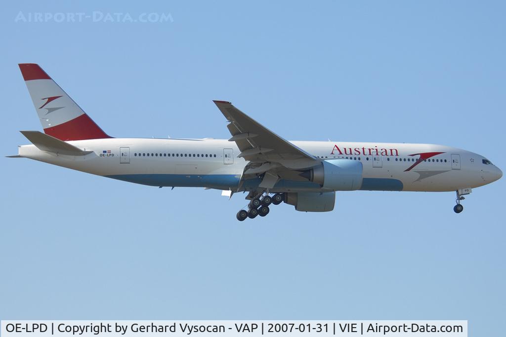 OE-LPD, 2006 Boeing 777-2Z9/ER C/N 35960, Brand new Aircraft for Austrian