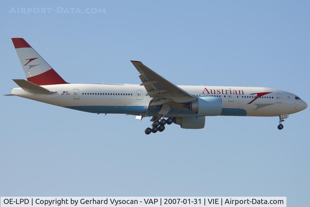 OE-LPD, 2006 Boeing 777-2Z9/ER C/N 35960, Brand new Aircraft for Austrian