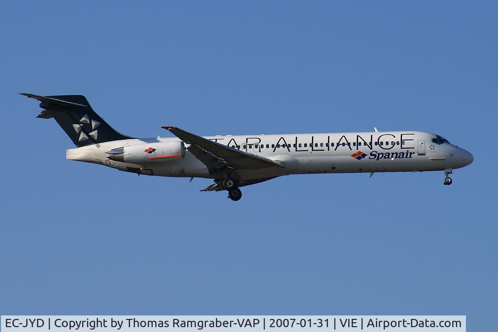 EC-JYD, 1988 McDonnell Douglas MD-87 (DC-9-87) C/N 49605, Spanair MDD MD87 (Star Alliance colors)