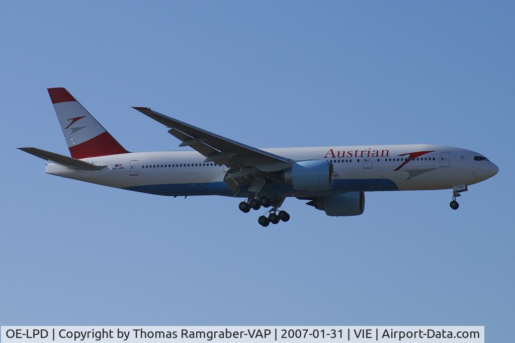 OE-LPD, 2006 Boeing 777-2Z9/ER C/N 35960, Austrian Airlines Boeing 777-200