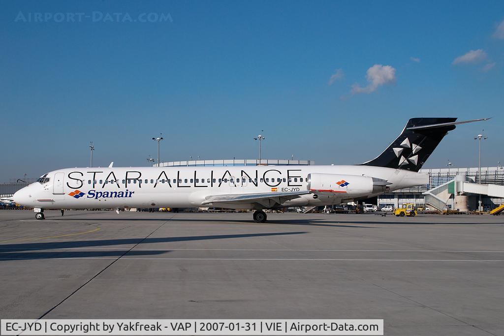 EC-JYD, 1988 McDonnell Douglas MD-87 (DC-9-87) C/N 49605, Spanair MD87 in Star Alliance colors