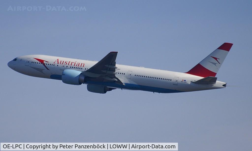 OE-LPC, 2002 Boeing 777-2Z9/ER C/N 29313, take off rwy 34
