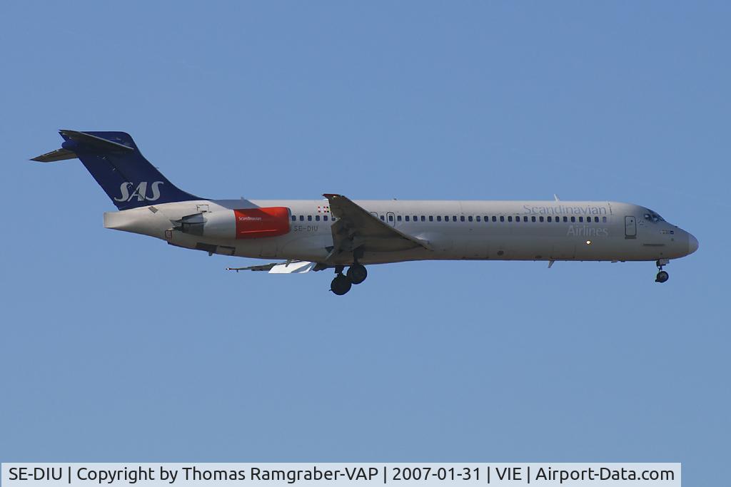 SE-DIU, 1991 McDonnell Douglas MD-87 (DC-9-87) C/N 53011, Scandinavian Airlines SAS MDD MD87