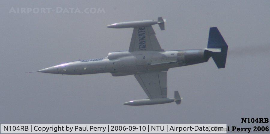 N104RB, 1962 Lockheed CF-104D Starfighter C/N 583A-5302, The slick belly of this sweet bird