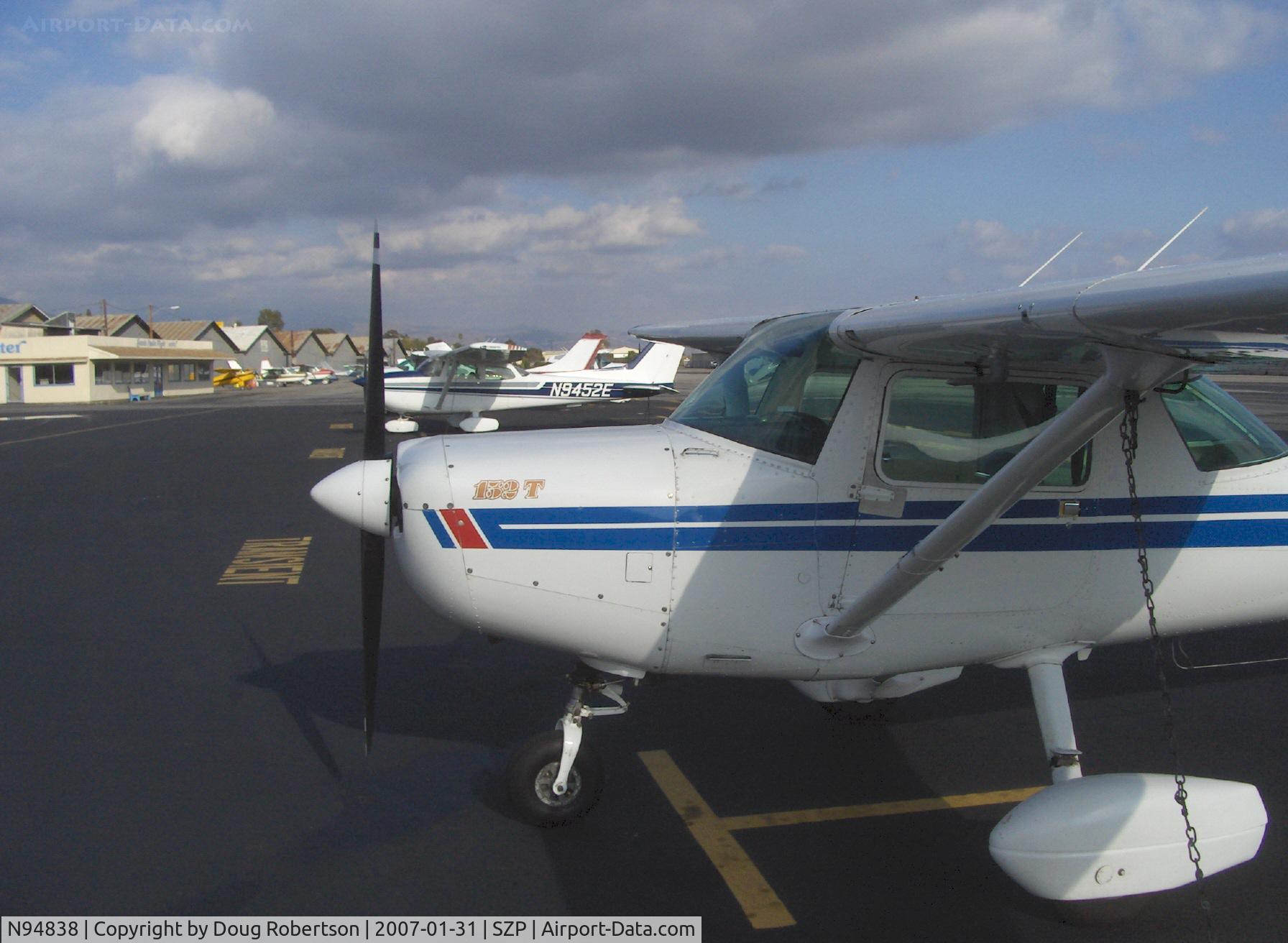 N94838, 1983 Cessna 152 C/N 15285799, 1983 Cessna 152T Trainer, Lycoming O-235-L2C 110 Hp, cowl, equipped Trainer version with tinted windows, avionics, OAT, EGT, gyros, VSI, omni-flash beacon, refueling steps & handles, sun visors, hour recorder, quick oil drain, etc.
