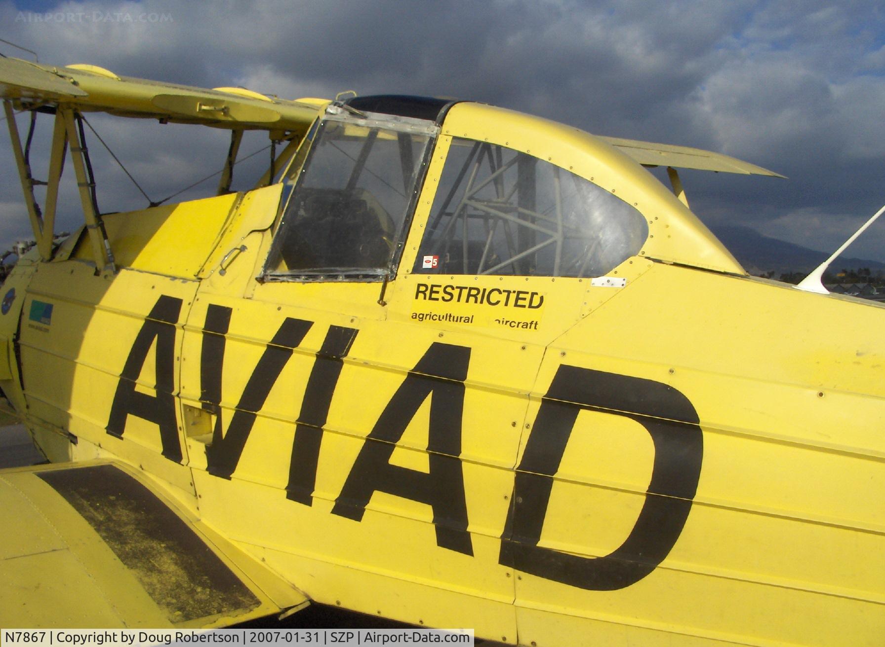 N7867, 1972 Grumman-Schweizer G-164A C/N 999, 1966 Grumman-Schweizer G-164 AG-CAT, P&W R1340 600 Hp, Limited class, reregistered as N7867