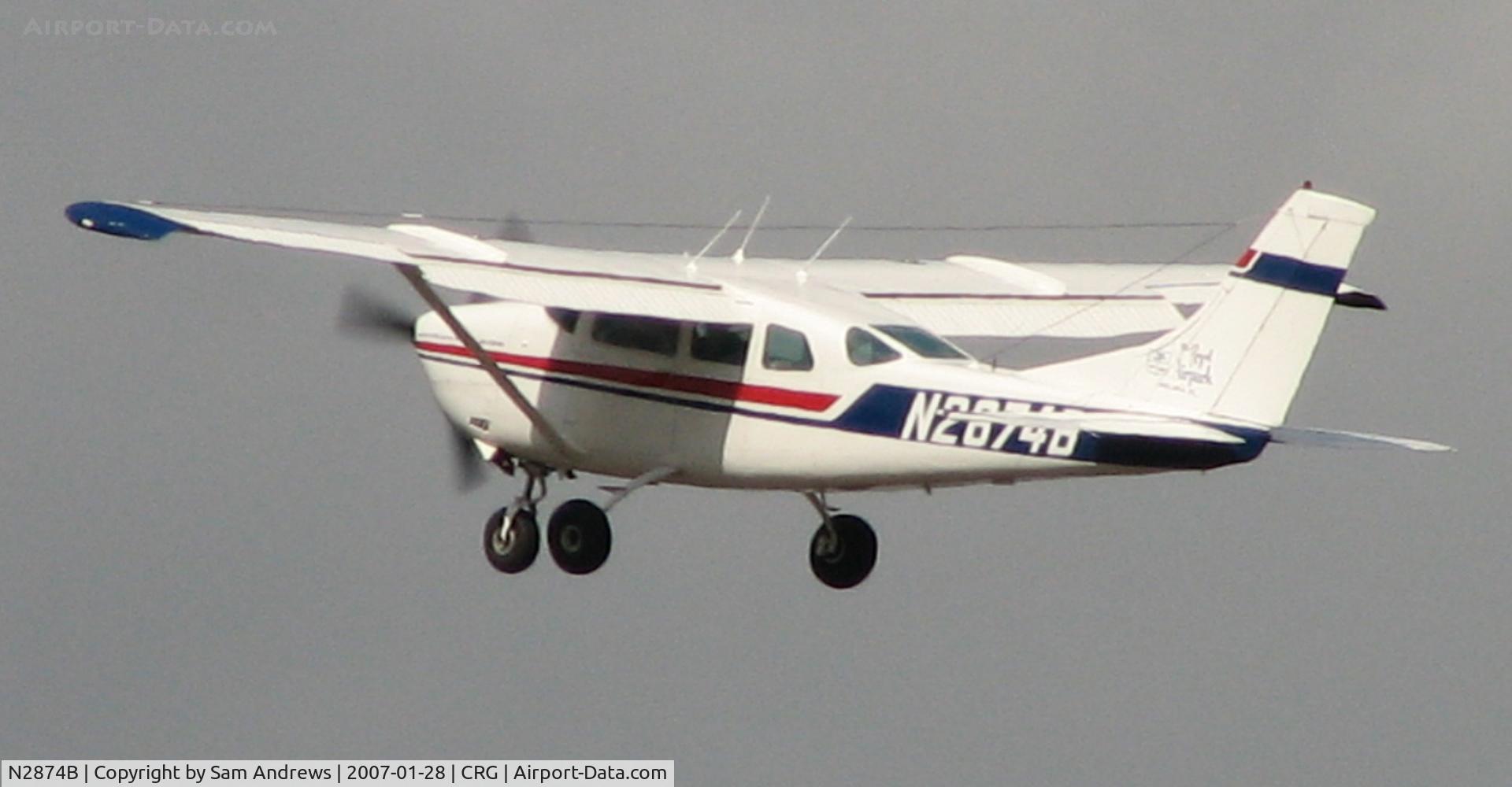 N2874B, 1977 Cessna U206G Stationair C/N U20603647, Short field take off just prior to a very tight right turn.  It was fun to watch.