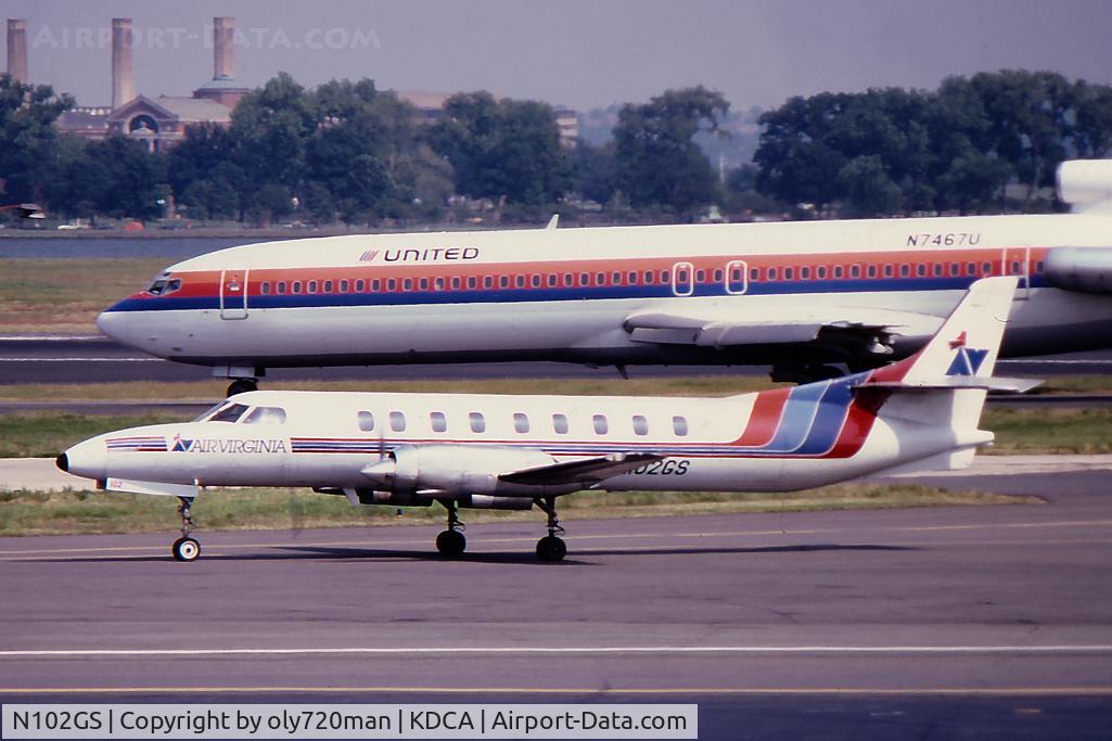 N102GS, 1978 Swearingen SA-226TC Metro II C/N TC-271, At Washington National operating for Air Virginia