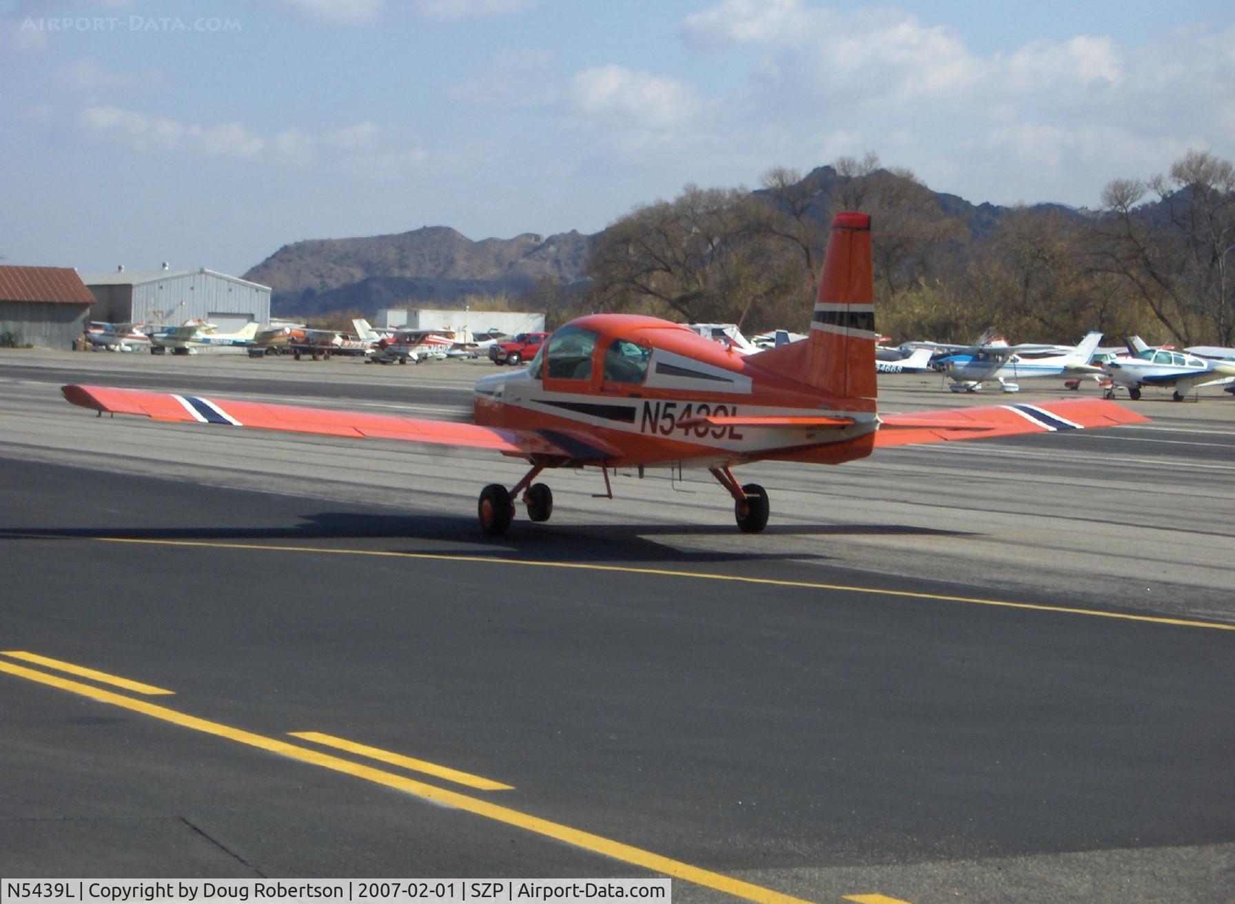 N5439L, 1973 Grumman American AA-5 Traveler C/N AA5-0339, 1973 Grumman-American AA-5A CHEETAH, Lycoming O-320-E2G 150 Hp, taxi to Rwy 22
