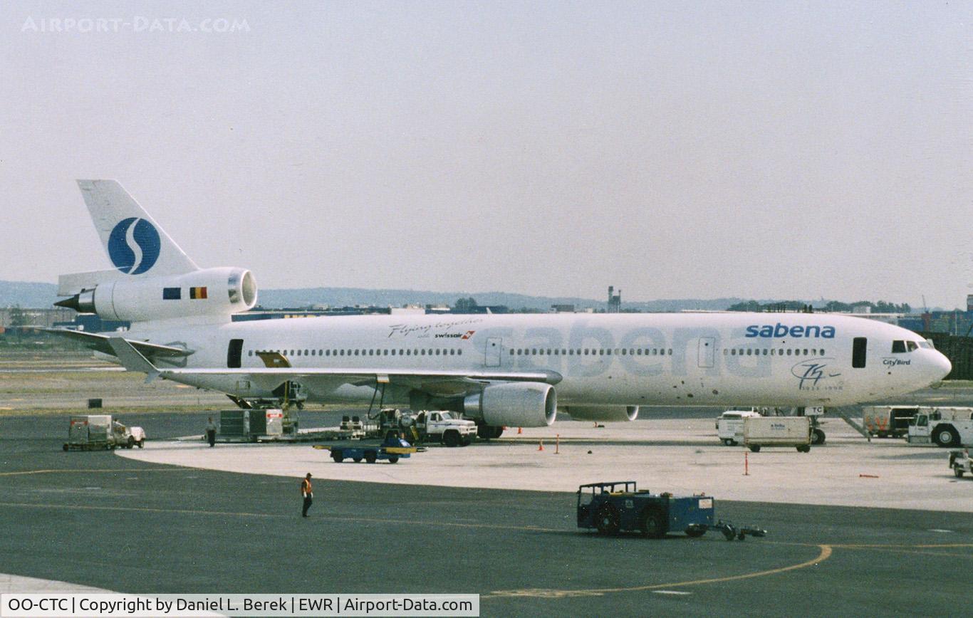 OO-CTC, 1998 McDonnell Douglas MD-11F C/N 48780, A CityBird MD-11, flying on behalf of Sabena, prepares for her journey back to Brussels.