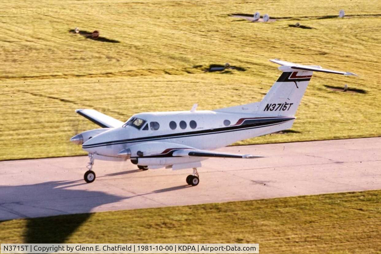 N3715T, Beech F90 King Air C/N LA-92, Photo taken for aircraft recognition training