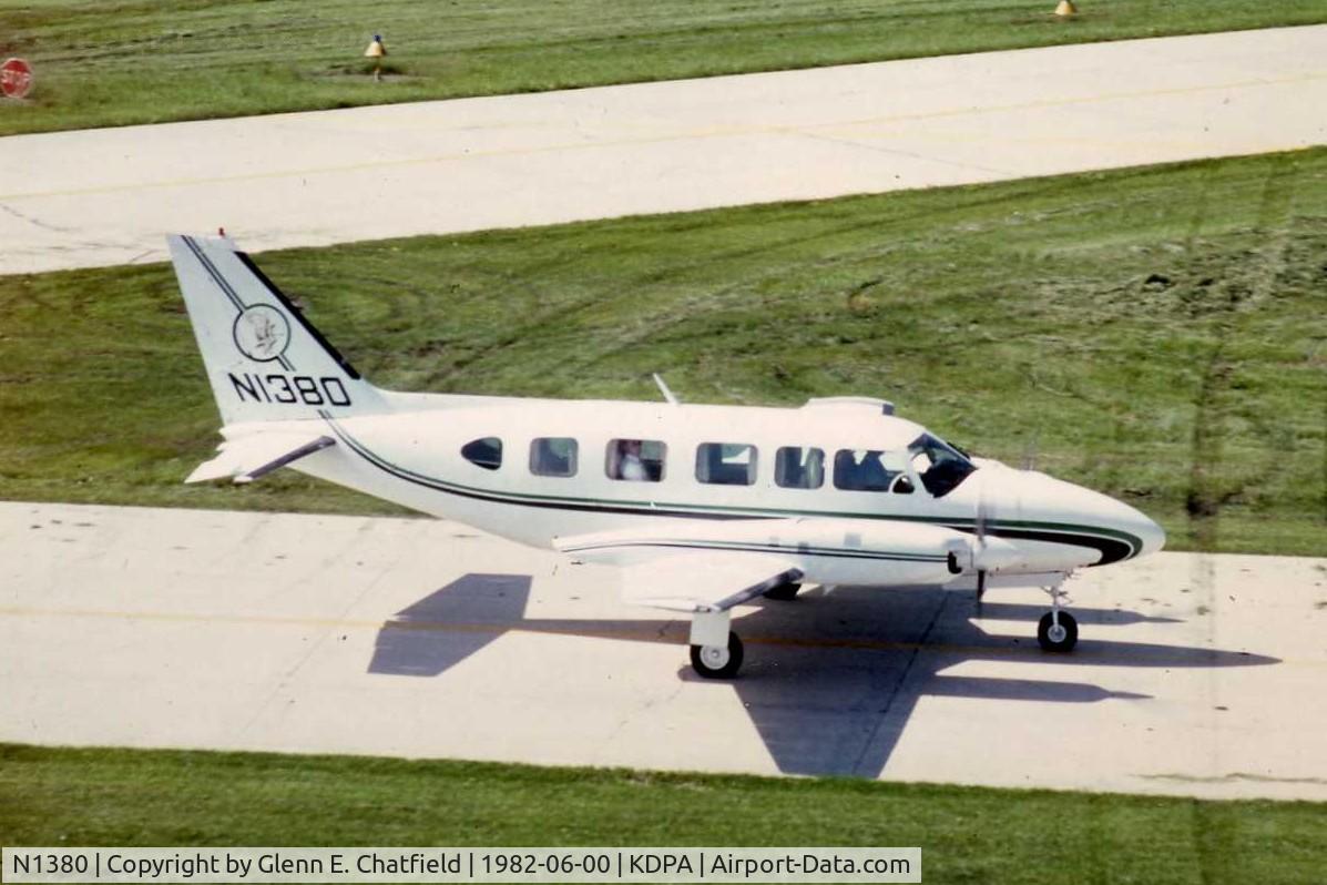 N1380, Piper PA-31-350 Chieftain C/N Not found N1380, Navajo Chieftain.  Photo taken for aircraft recognition training