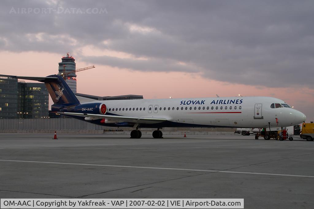 OM-AAC, 1993 Fokker 100 (F-28-0100) C/N 11460, Slovak AIrlines Fokker 100