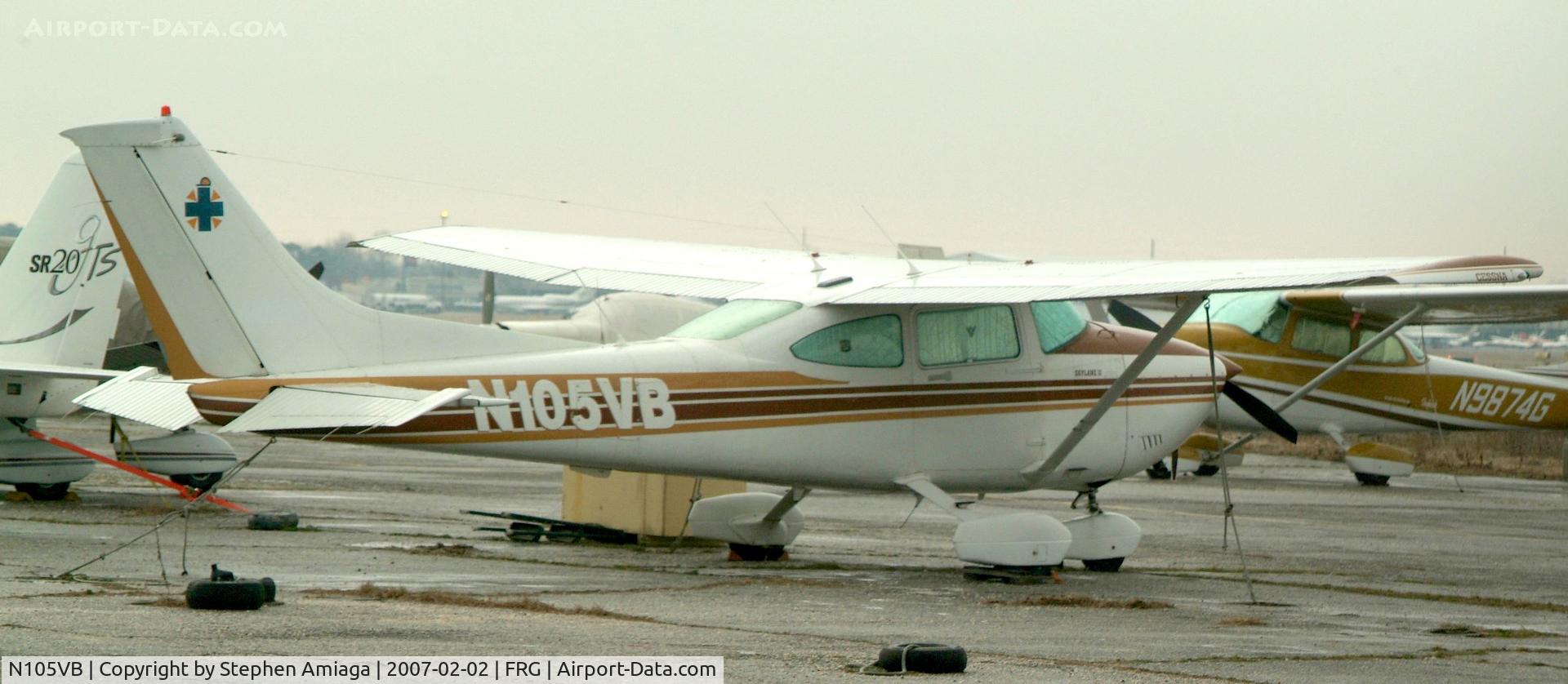 N105VB, 1981 Cessna 182R Skylane C/N 18268138, On the Alfa Ramp...