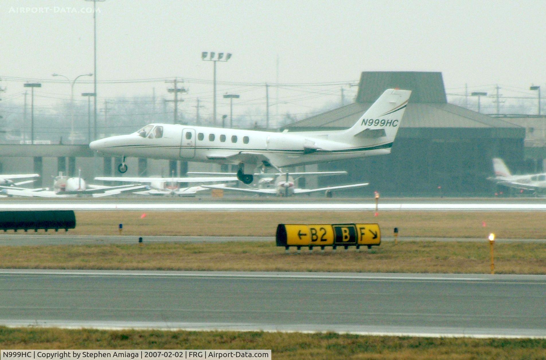 N999HC, Cessna S550 Citation IIS C/N S550-0030, Landing...Unmistakably Republic...