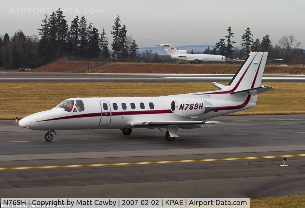 N769H, 1980 Cessna 550 C/N 550-0158, Departed on 34L