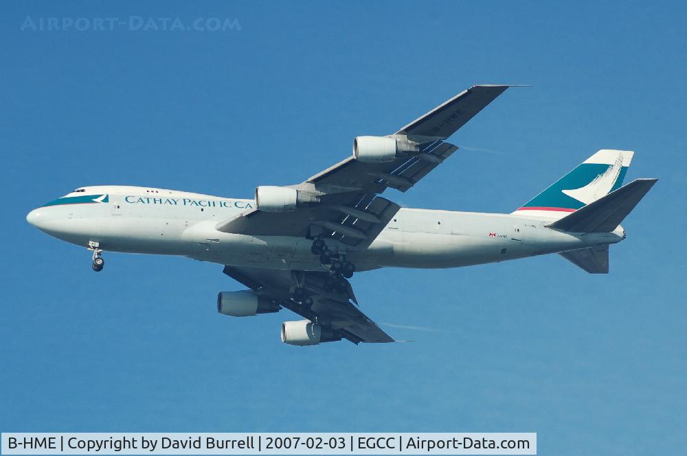 B-HME, 1980 Boeing 747-2L5B C/N 22106, Cathay Pacific Cargo - Landing