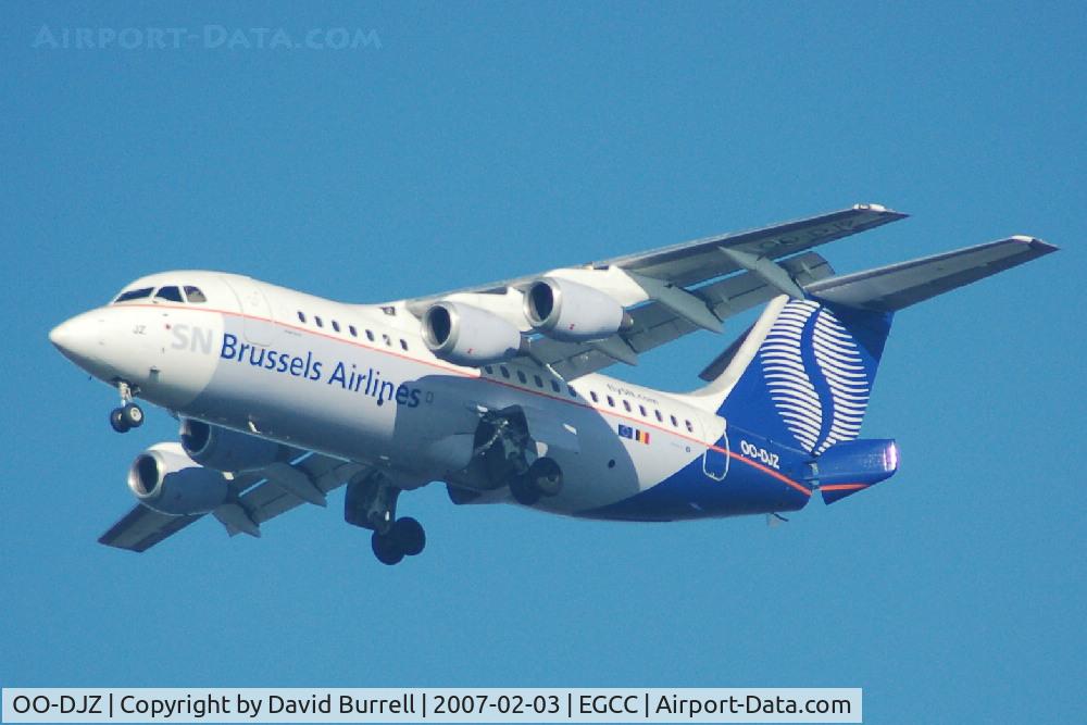 OO-DJZ, 1997 British Aerospace Avro 146-RJ85 C/N E.2305, Brussels Airlines - Landing