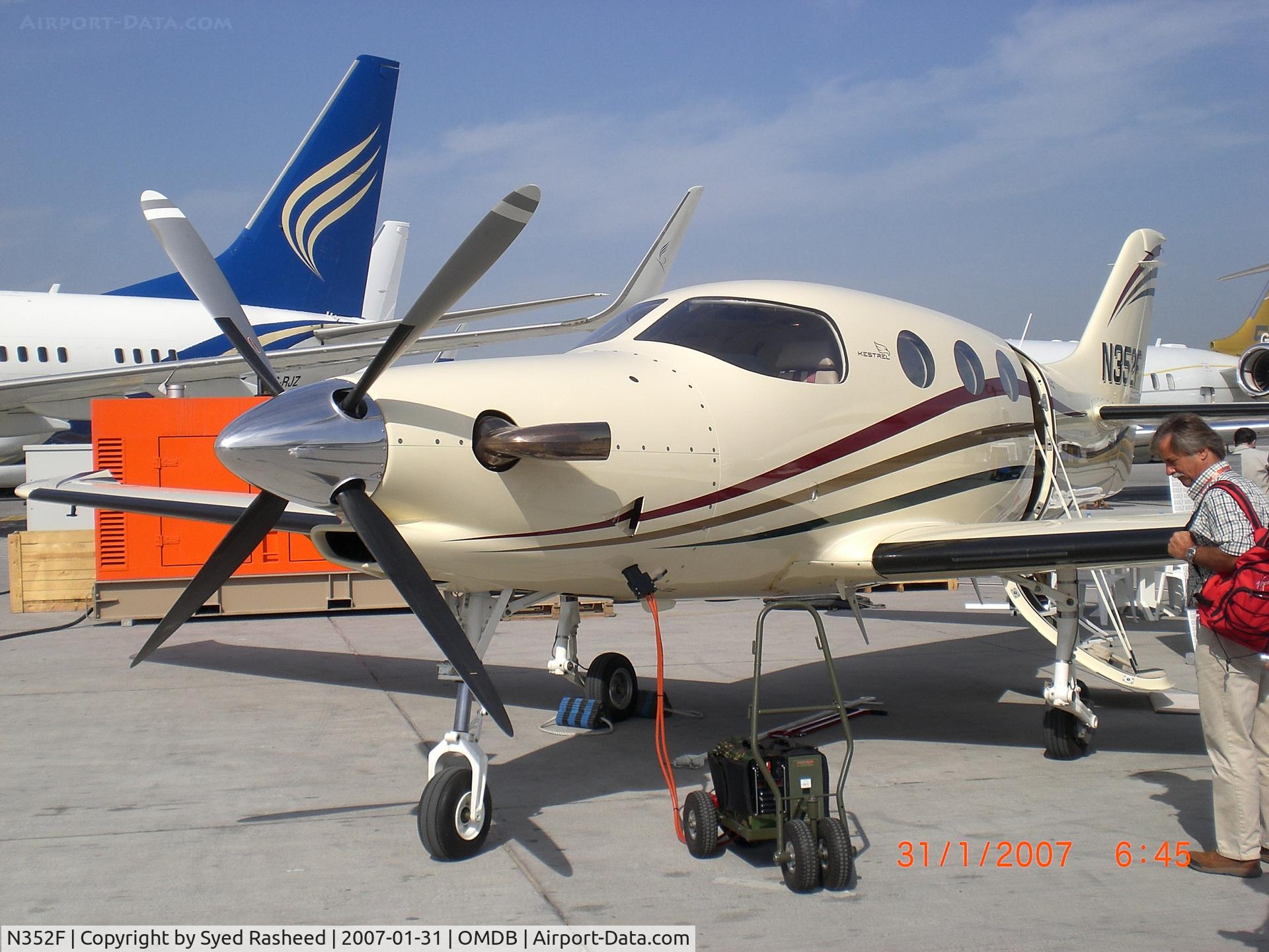 N352F, 2006 Farnborough Aircraft F1C3 Kestrel C/N 0001, Kestral at the MEBA - Dubai 2007