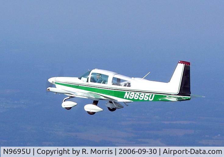 N9695U, 1975 Grumman American AA-5A Cheetah C/N AA5A-0061, 95U over north Georgia