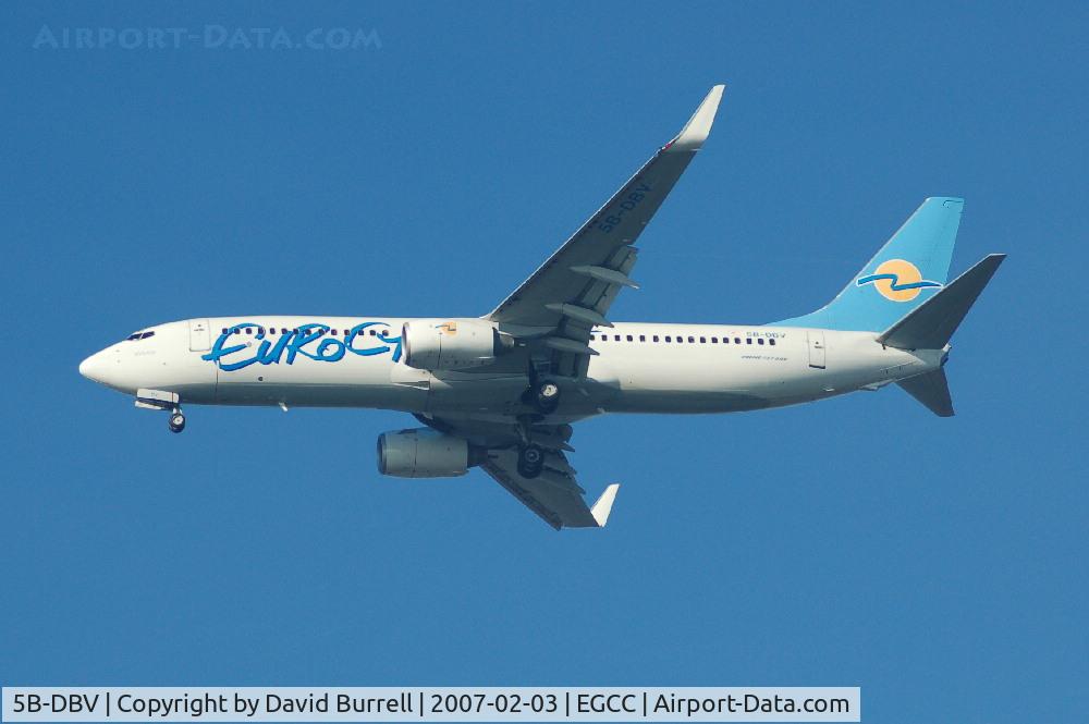 5B-DBV, 2003 Boeing 737-8Q8 C/N 30654, Eurocypria Airlines - Landing