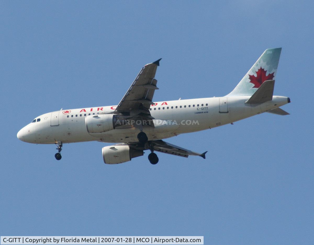 C-GITT, 2001 Airbus A319-112 C/N 1630, Barber Park