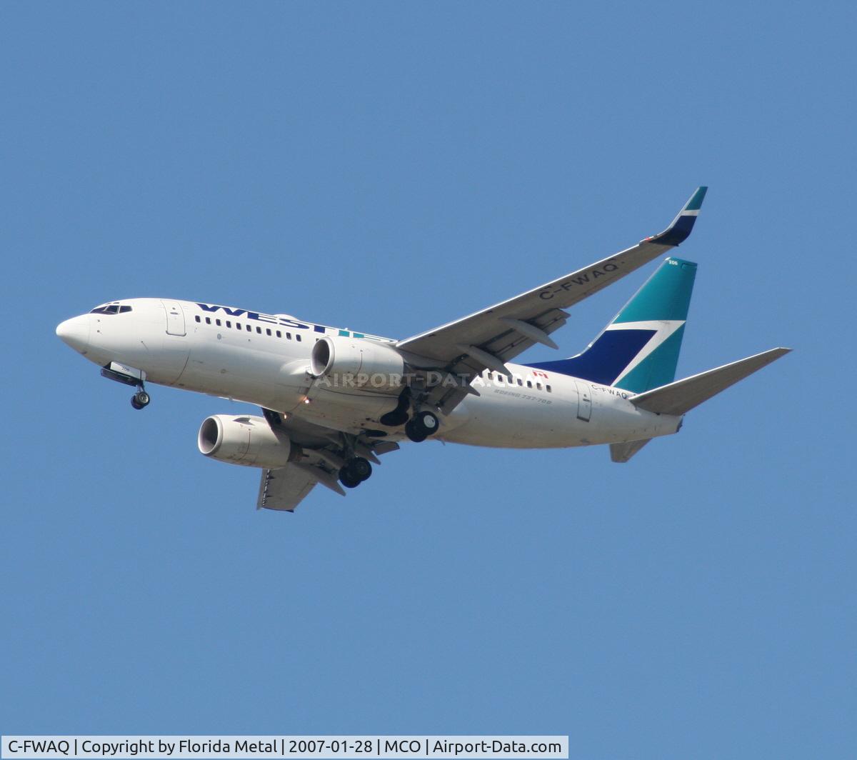 C-FWAQ, 2002 Boeing 737-7CT C/N 32748, West Jet