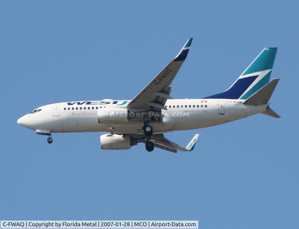 C-FWAQ, 2002 Boeing 737-7CT C/N 32748, West Jet
