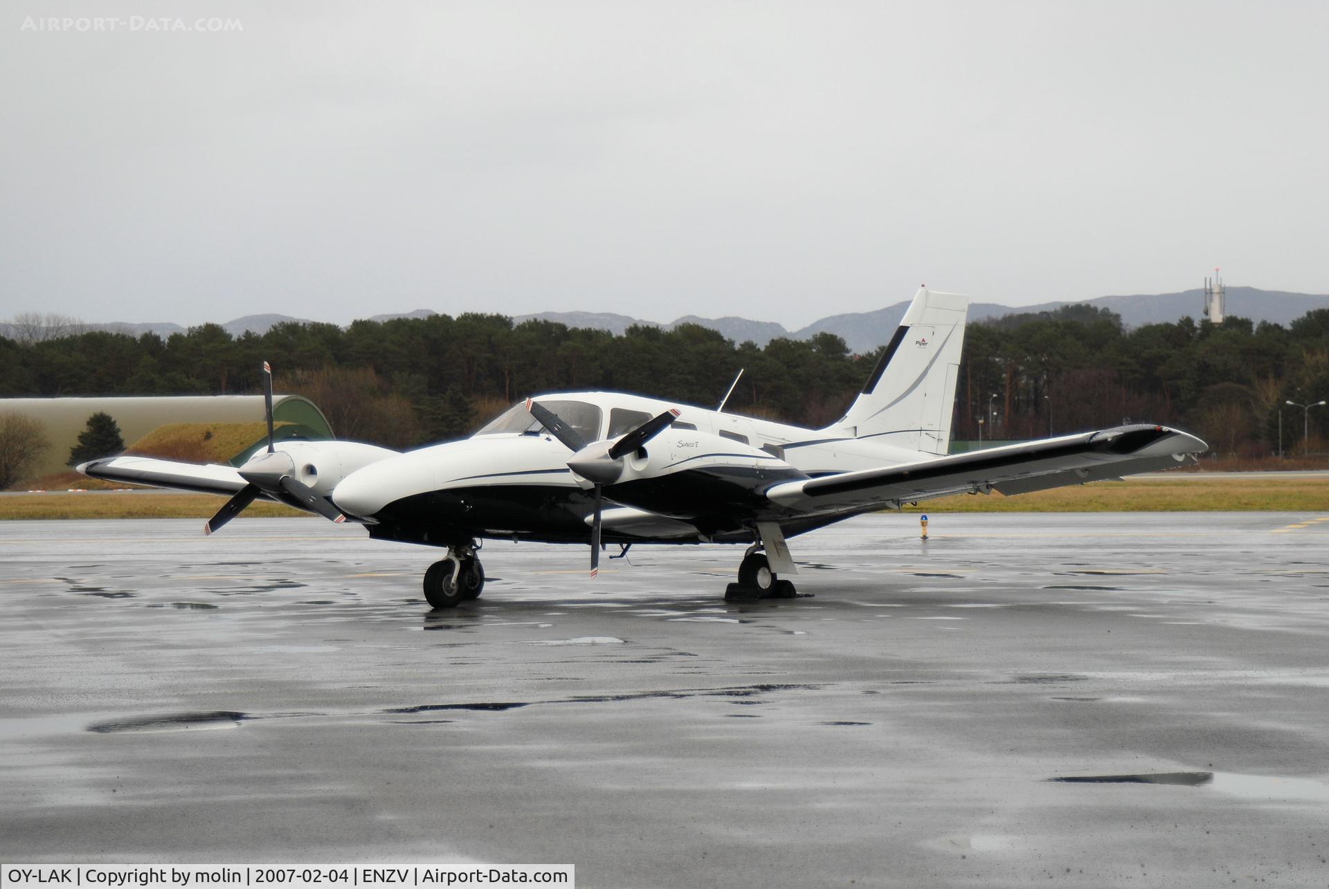 OY-LAK, 2002 Piper PA-34-220T V C/N 3449251, Taken at Stavanger Airport