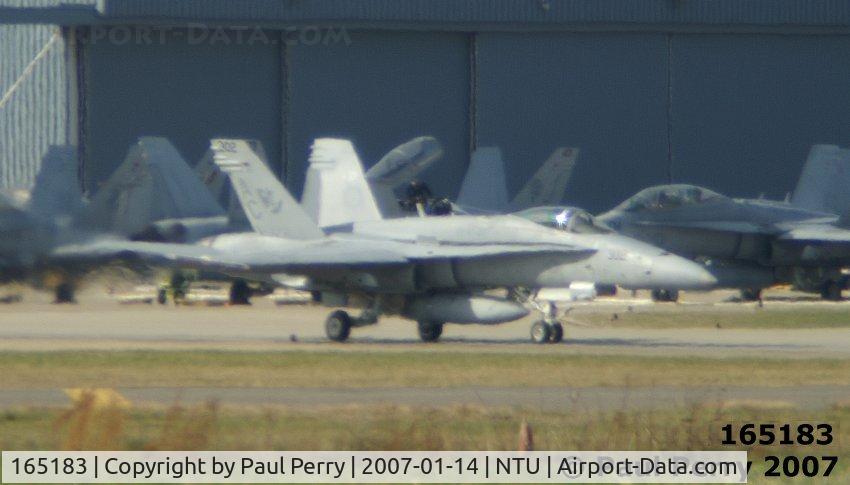 165183, McDonnell Douglas F/A-18C Hornet C/N 1309, Quiet Sunday at Oceana, and the first midday bird taxis out